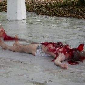 Forme hybride entre spectacle forain et performance d’art contemporain